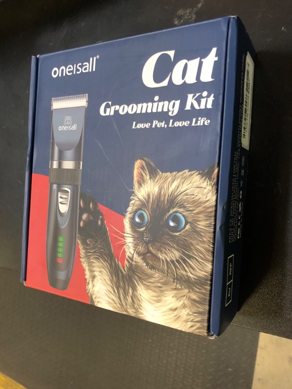 Photo 1 of oneisall Quiet Cat Clippers for Matted & Long Hair, 2-Speed Cordless Pet Shaver Grooming Kit for Cats, Small Dogs & Animals (Black)