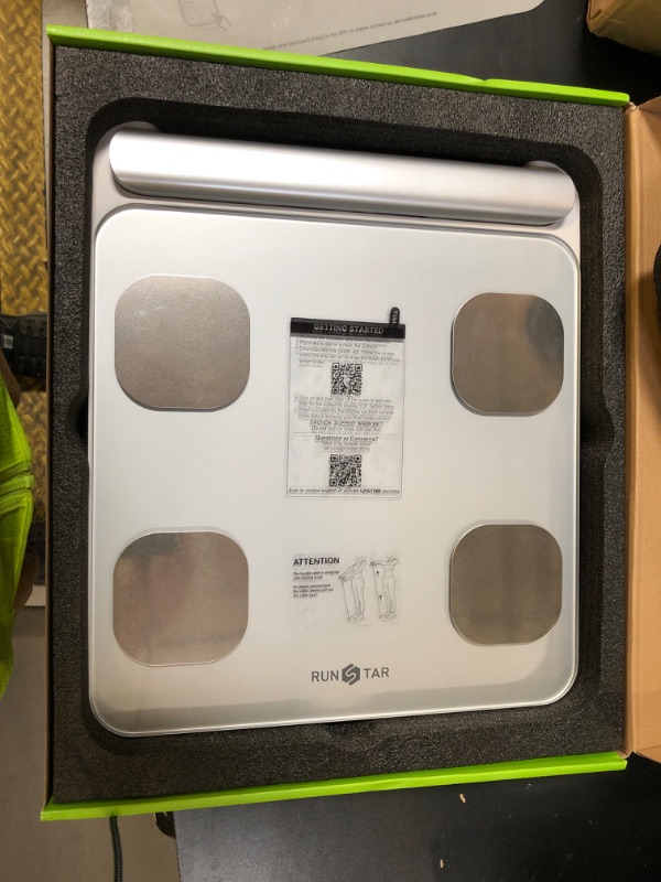 Photo 1 of Runstar Smart Scale for Body Weight and Fat Percentage 8-Electrode, Bathroom Scale FSA or HSA Eligible Digital Handle Display with BMI, Body Fat & Muscle Mass 28 Body Composition and Body Score Report