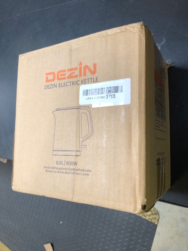 Photo 1 of Dezin Electric Kettle, 0.8L Portable Travel Kettle with Double Wall Construction, 304 Stainless Steel Electric Tea Kettle for Business Trip, Small Electric Kettle with Auto Shut-Off (Without Cup)