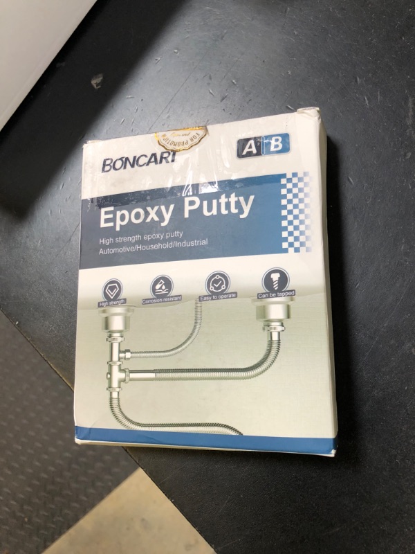 Photo 1 of Boncart Epoxy Putty, 200g Fast Repair AB Epoxy Putty, High-Strength Two-Part Filler for Metal, Wood, Tile, Ceramics, Multi-Purpose Sculpt Clay for Bonding, Repairing, Sculpting (Black)