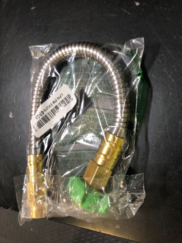 Photo 1 of SKYWARD 304 Stainless Steel Short Garden Hose 1 ft with Female to Male Metal Connector, Anti-Leakage, Flexible & Lightweight Kink Free Water Hose, Easy to Use & Store (1ft)