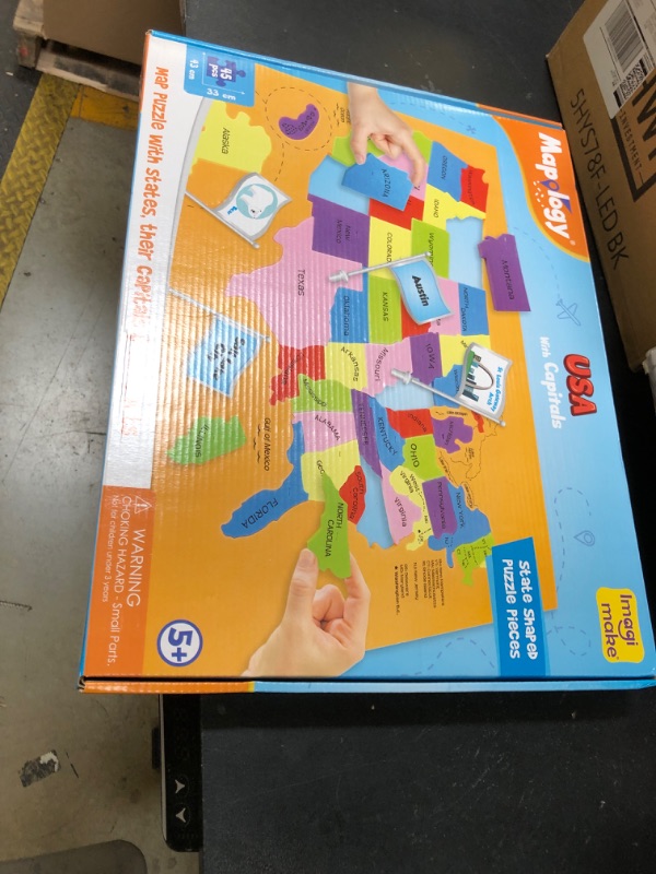 Photo 1 of Imagimake Mapology USA Map with Capitals | Learning States and Capitals | US Geography Toys for Ages 5-7 | Jigsaw Puzzles for Kids Ages 8-10 Years | Educational Toys for Ages 8-13