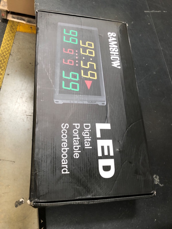 Photo 1 of Samshow LED Electronic Digital Scoreboard Score Keeper with Remote & Tripod, Basketball Scoreboard with Shot Clock & Timer & 12/24h Real Time for Football/Corn Hole/ping Pong/Table Tennis