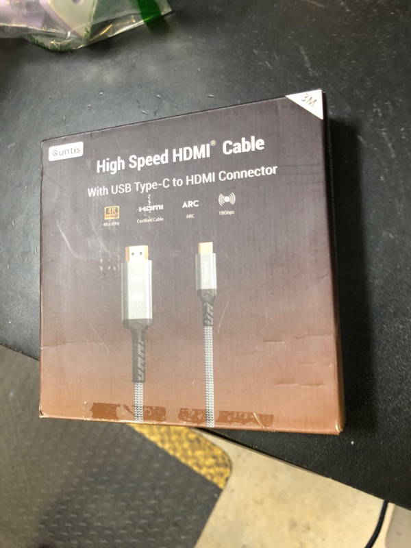 Photo 1 of Quntis USB C to HDMI Cable 10FT, 4K Type C to HDMI Adapter Thunderbolt Compatible with iPhone 15 Pro Max Plus, MacBook Pro/Air, iPad Pro, Android Galaxy S23/S22/S20, XPS,Surface Pro,Steam Deck
