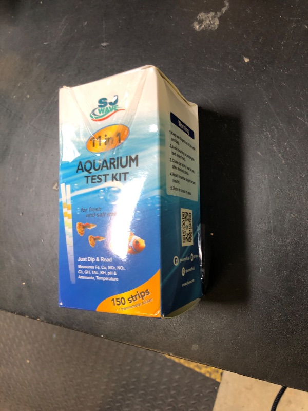 Photo 1 of 11 in 1 - Aquarium Test Strips | 950 Tests - 150 Strips | Fish Tank Aquariums Water Test Kit & ebook | Aquarium Thermometer | Fish Tank Water Testing Kit Includes 50 Ammonia Strips | Versatile Usage