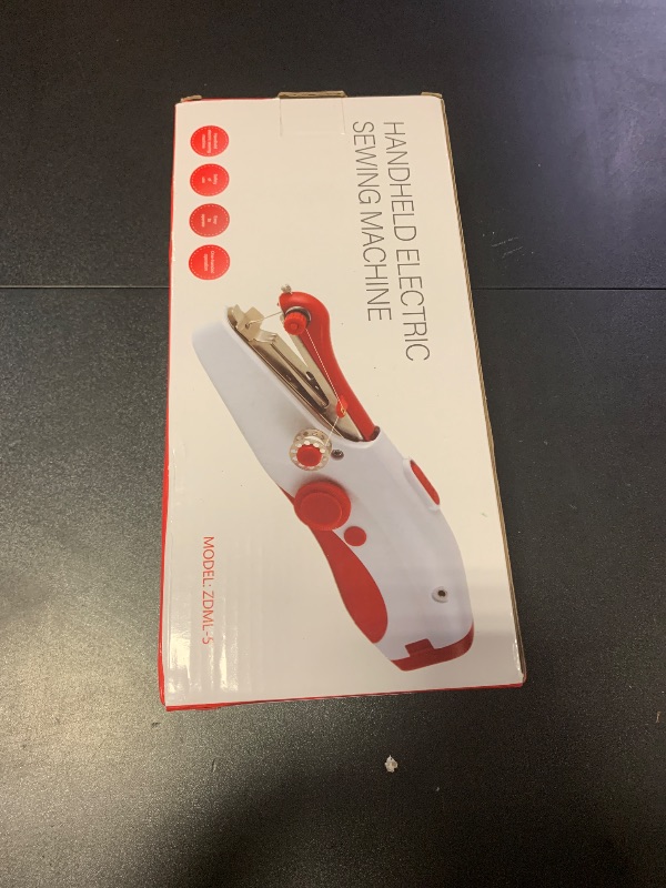 Photo 1 of Handheld Sewing Machine, Mini Portable Electric Sewing Machine for Beginners Adult, Easy to Use and Fast Stitch Suitable for Clothes,Fabrics, Cutains,DIY Home Travel