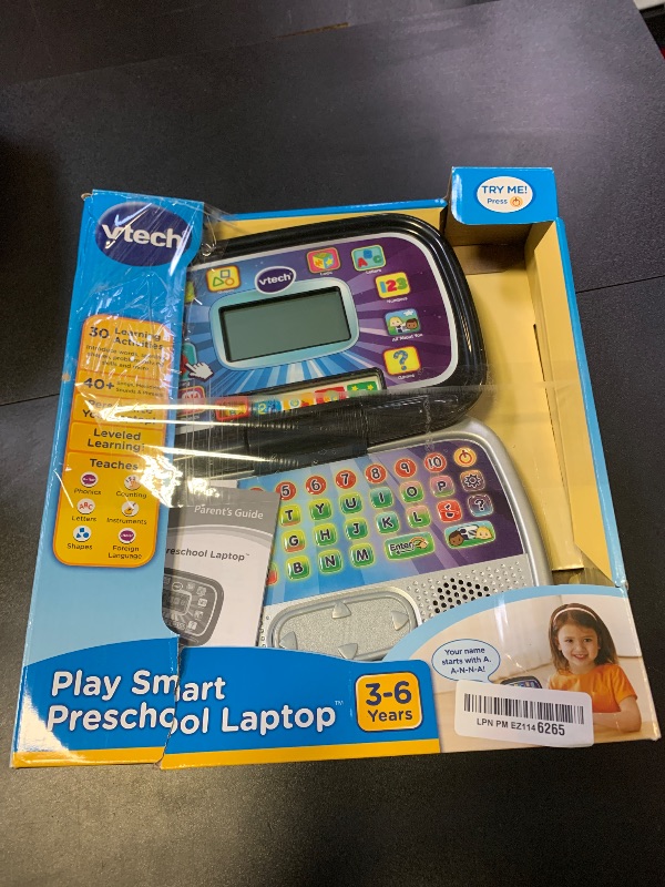 Photo 1 of VTech Play Smart Preschool Laptop, Black