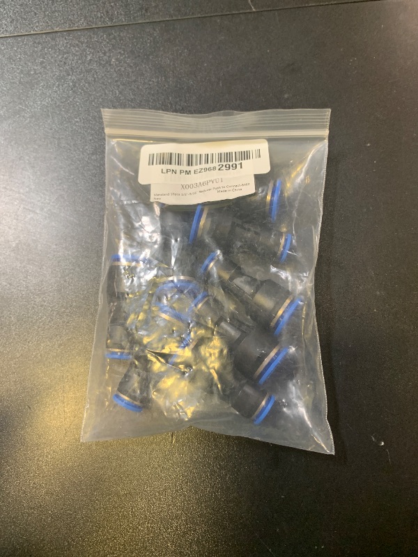 Photo 1 of Metaland Reducer Push to Connect Fitting, 1/2" to 5/16" Tube OD, Reducing Pneumatic Quick Connector Coupler (Pack of 10)