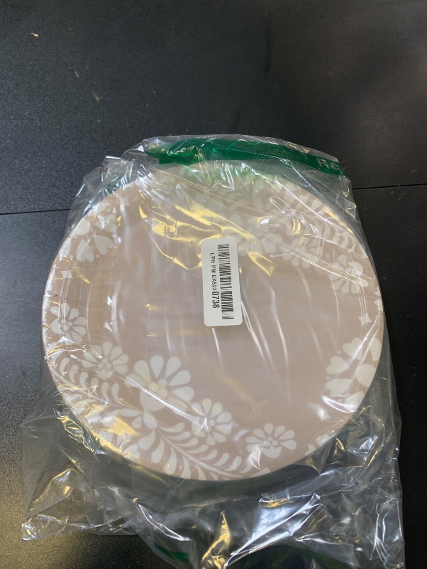 Photo 1 of Havawish 30 Pcs Beige Disposable Paper Plates - Talavera Mexican Print Design Fancy Plates for Baby Party Decorations Wedding Birthday Bridal Shower Party Supplies, 9 inches