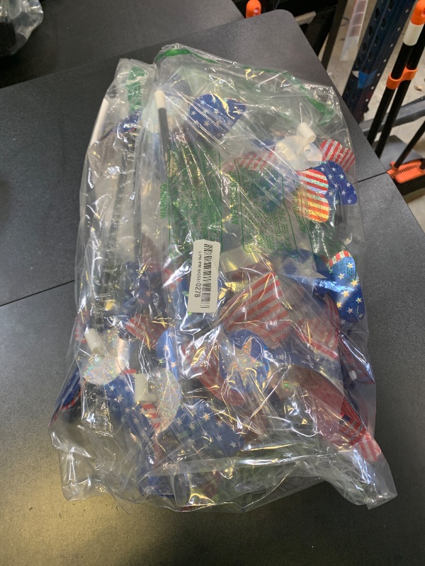 Photo 1 of winemana 12 Pack 4th of July Patriotic Pinwheels for Yard & Garden – Reflective American Flag Wind Spinners, Outdoor Bird Deterrents Decorations for Independence Day & Memorial Day (Red White Blue)