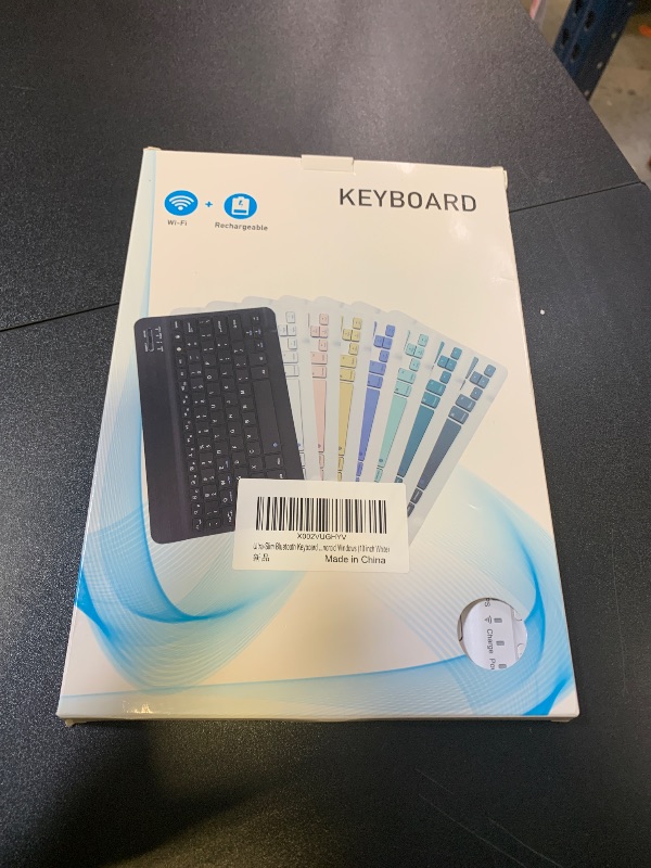 Photo 1 of Ultra-Slim Bluetooth Keyboard Portable Mini Wireless Keyboard Rechargeable for Apple iPad iPhone Samsung Tablet Phone Smartphone iPadOS iOS Android (10 inch White)