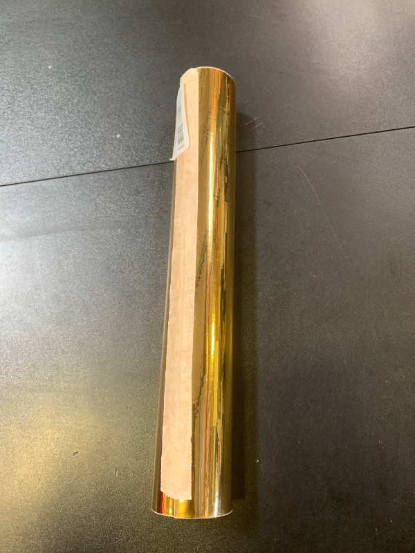 Photo 1 of Lya Vinyl Mirror Gold Permanent Vinyl Roll 12" x 6FT Metallic Outdoor Permanent Vinyl for Cricut - Adhesive Vinyl Roll for Home Decor, Party Decoration, Mug, Window