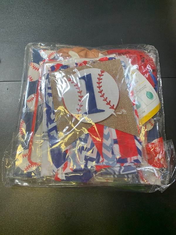 Photo 1 of YSHMFEUX Baseball 1st Birthday Party Decorations, Rookie of The Year 1st Birthday Decorations, 1st Birthday Party Supplies for Boys, 1st Birthday Boy Decorations