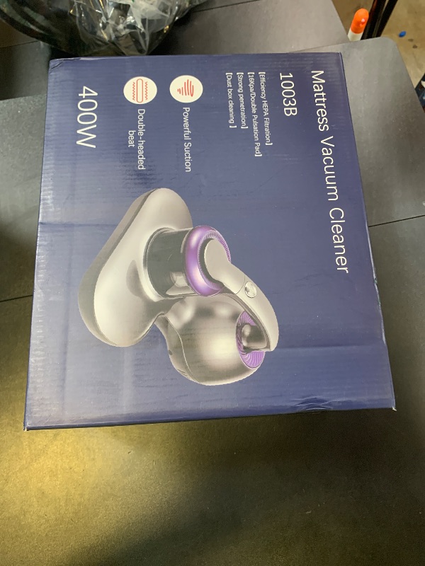 Photo 1 of Mattress Vacuum Cleaner, Handheld UV Bed Vacuum Cleaner 16KPa & 12800 Vibrations Per/Min Upgraded Effectively Clean Up Bed, Pillows, Cloth Sofas, Carpets and Ther Fabric Surfaces