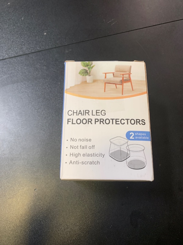 Photo 1 of 16 PCS Square Chair Leg Floor Protector, Silicone Chair Leg Cover, Furniture Leg Protectors with Felt, Mobile Table Leg pad, Protect The Floor from Scratches.1 1/2 in Black.