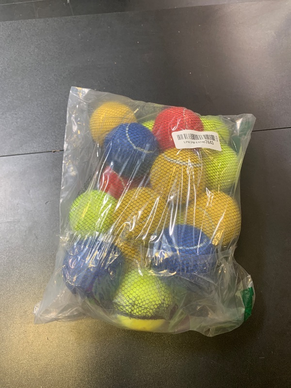 Photo 1 of Magicorange Dog Tennis Balls, 20 Pack 2.5 inch Floatable Squeaky Tennis Balls for Fetch Exercise, Natural Rubber Squeaky Dog Balls Training Safe (Multicolor, 2.5inch)