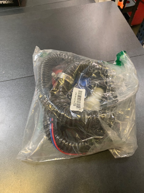 Photo 1 of 1-1/8 Inch Bilge Pump Plumbing Kit, 1100gph Electric 12v Boat Bilge Water Pump, 6 FT Bilge Pump Hose, 2 Stainless Steel Clamps and Thru-Hull Fitting (Black)