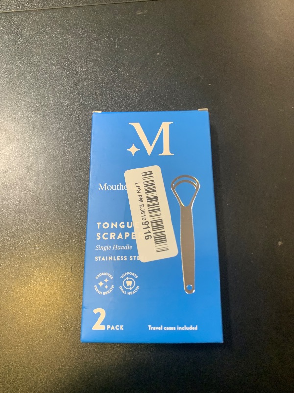 Photo 1 of Mouthology Tongue Scraper for Adults (2 Pack), Reduce Bad Breath, Metal Tongue Scraper, Tongue Cleaner, Tongue Scraper, Stainless Steel Tongue Scraper, Tongue Cleaner for Adults, Tongue Scrubber