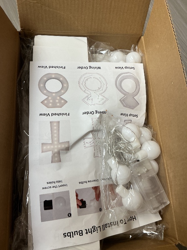 Photo 1 of 3FT Tall Marquee Light Up Cross Balloons Mosaic DIY Pre Cut Frame with Light Baptism First Holy Communion Celebration Eid Birthday Engagement Wedding Party Decorations