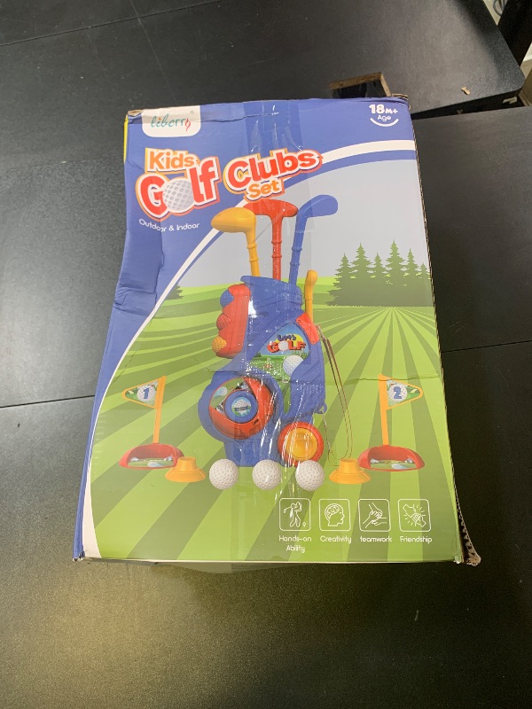 Photo 1 of Liberry Toddler Golf Set, Upgraded Kids Golf Cart with Unique Shoulder Strap Design, Indoor and Outdoor Golf Toys for Boys and Girls Aged 1-5 Years Old