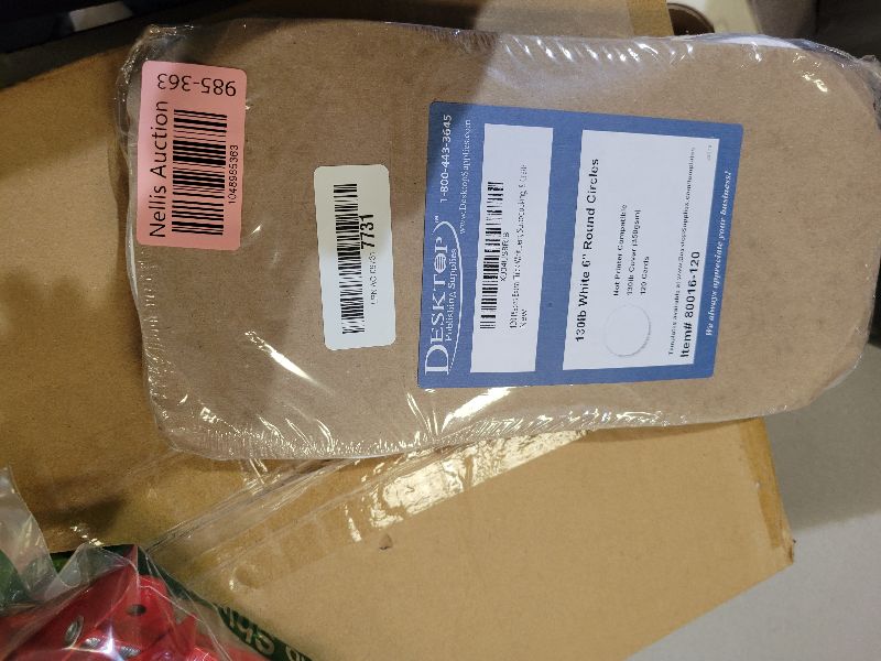 Photo 1 of 120 Pieces Extra Thick White Circle Cardstock - 6 Inch Round - Heavyweight 130lb Cover Circle Cutouts - For Spin Art Refill, Mum Backer for Homecoming, DIY Coasters, Scrapbooking, & Crafts