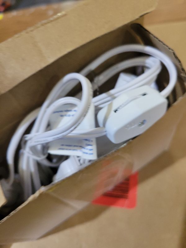 Photo 1 of 2 Pieces Accessory Cord with One LED Light Bulb Lamp Kit, 6Ft Christmas Village Lights Cord with On/Off Switch and Spare Fuse, Blow Mold Light for Christmas Houses Village, Holiday Craft Decorations