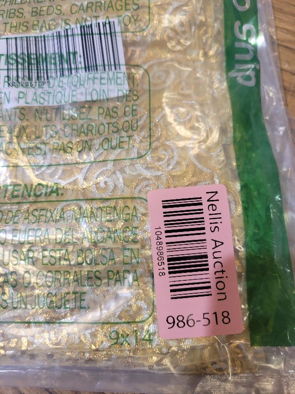 Photo 1 of 100 Pcs 5x7 inch Gift Wrap Bags Gold Rattan, Organza Sheer Clear Tulle Fabric, Drawstring Mesh Bags for Baby Shower Favor, Jewelry, Birthday Party Favor,Sachet,Christmas Favour,Craft Business,Jewelery