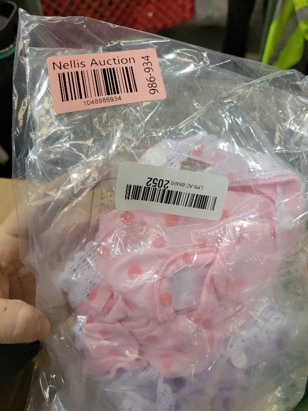 Photo 1 of 2 Pieces Washable Female Diapers with Suspender Comfort Reusable Doggy Diapers Reusable Puppy Sanitary Panties Dog Underwear Diaper for Small Girl Dogs in Period Heat (Pink&Purple,S)