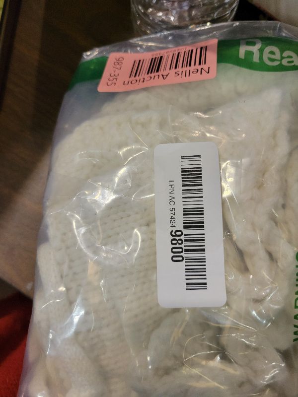 Photo 1 of 18 inch Christmas Tree Skirt: Mini Tree Skirt for Pencil Tree, Diamond Edge Knit Cream White Tree Skirt for 3ft Tree, Vintage Tree Skirts, Rustic Farmhouse Christmas Decorations