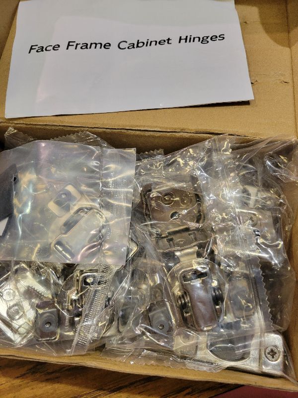 Photo 1 of 10 Pack 1 1/2" Overlay 3D Soft Close Hinges for Face Frame Kitchen Cabinet, 3 Way Adjust, Self Closing Concealed Cabinet Hinges-105 Degree