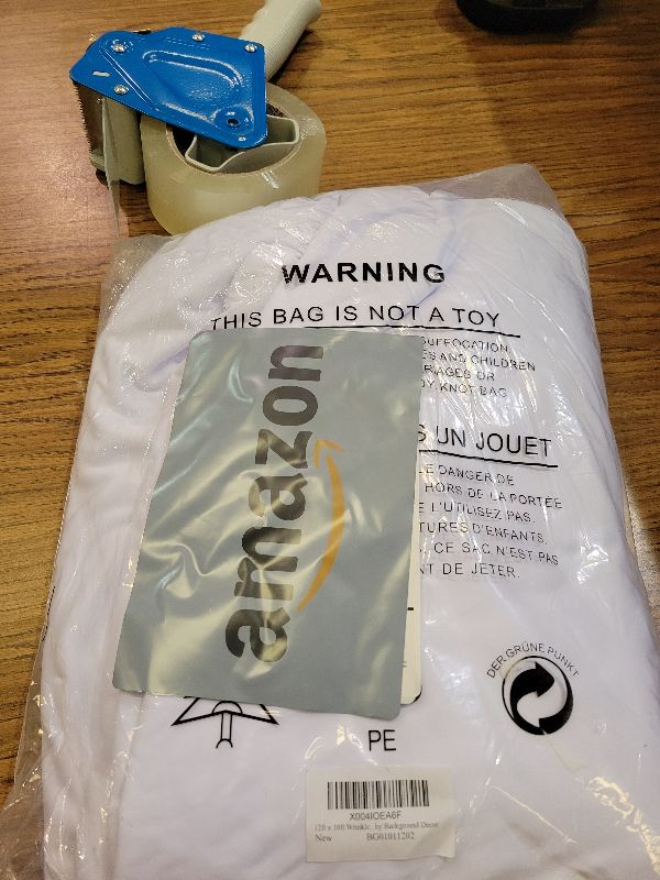 Photo 1 of 12ft x 10ft Wrinkle Free White Backdrop Curtains for Parties, Silky White Photo Backdrop Drapes 12FT Long Back Drop Cloth for Wedding Birthday Photography Background Decor