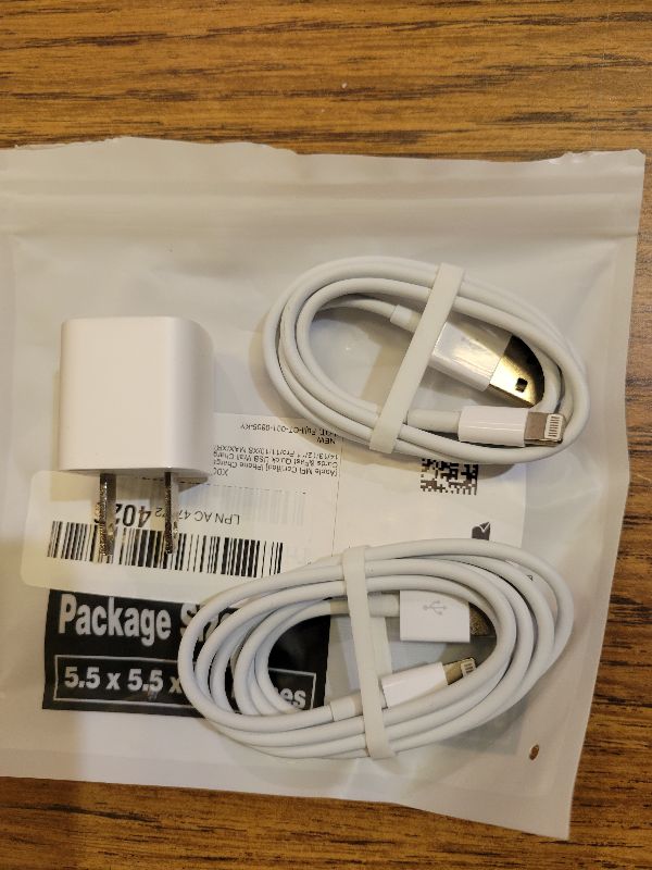 Photo 1 of [Apple MFi Certified] iPhone Charger, 2Pack Lightning Cable Apple Charging Cords &Fast Quick USB Wall Charger Travel Block Plug Adapter for iPhone 14/13/12/11 Pro/11/10/XS MAX/XR/8/7/6s/6 Plus