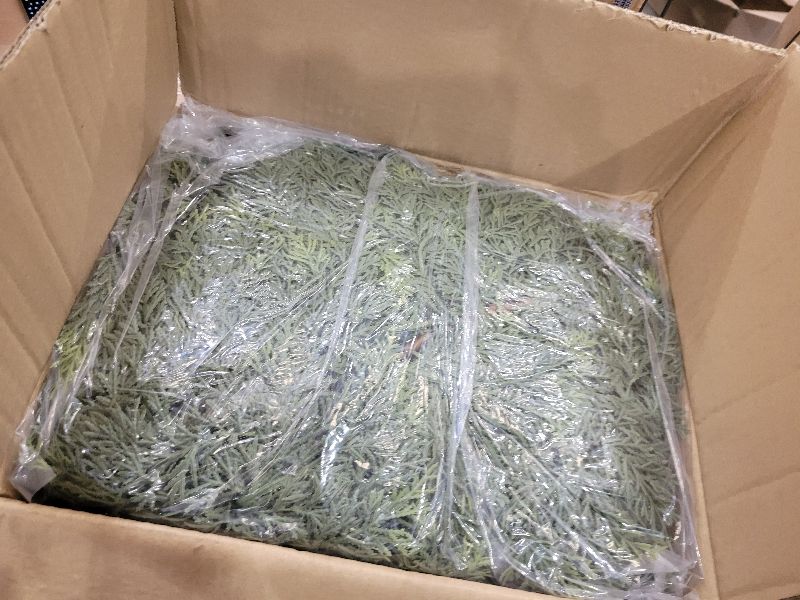Photo 1 of 2 Pcs 9 Feet Christmas Cedar Garland - Thick & Lush Realistic Artificial Green Faux Cedar Pine Needles Garland for Christmas Winter Home Mantel Fireplace Holiday Party Decor