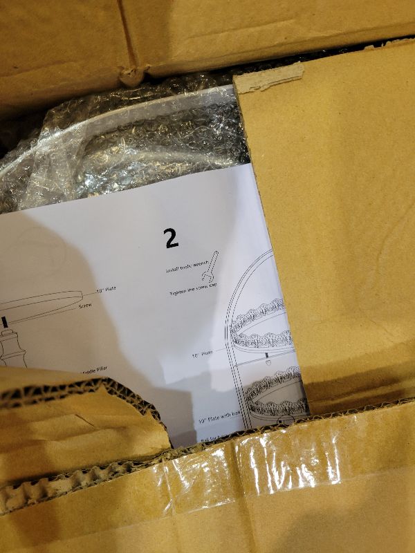 Photo 1 of 6 Pcs White Cake Stands Set, QENUIITEA Cake Display Pedestal Tiered Cupcake Holder Dessert Plate Serving Tower Tray Decorative for Wedding Birthday Party Baby Shower Celebration