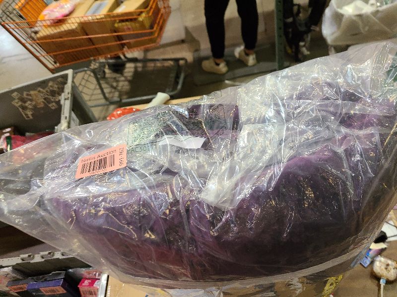 Photo 1 of AJOCCI Velvet Quilt, Purple King Size Comforter Set, Luxury Bedding,Soft Plush King Bedspread, Machine Washable Coverlet,All-Season 3 Pieces