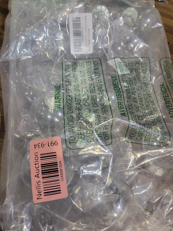 Photo 1 of 12 Pcs Clear Plastic Fillable Ornament Balls,2.36Inch Christmas DIY Baubles for Christmas, Halloween, Birthday, Wedding Decor, DIY Crafts Decorations (60 mm)