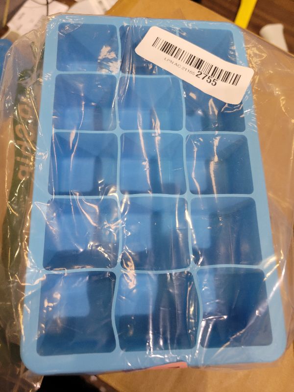 Photo 1 of 2 Pack Ice Cube Trays, ZDPMK Silicone Easy Release Flexible Molds 15 Ice Cubes Tray for Freezer?Cocktail?Whiskey?Reusable & BPA Free