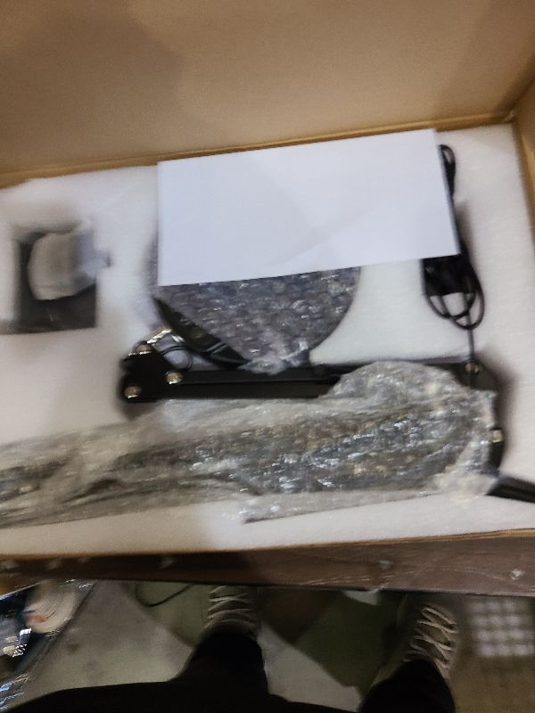 Photo 1 of 12XMagnifying Glass with Light and Stand|Magnifying Lamp with 3-Section Swing Arm,5 Color Modes LED Lighted Magnifier Lamp for Workbench (Black(Ultra Long))