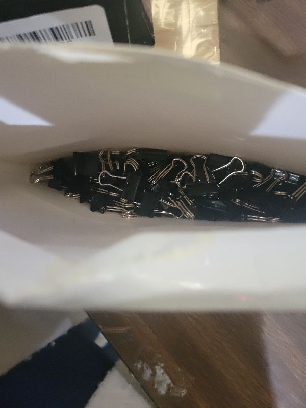 Photo 1 of 180Pcs Small Binder Clips, Mini Binder Clips, 0.63 in/15mm Clips Office Supplies, Paper Clamps, Binder Paper Clips for Office Supplies Home School Food DIY