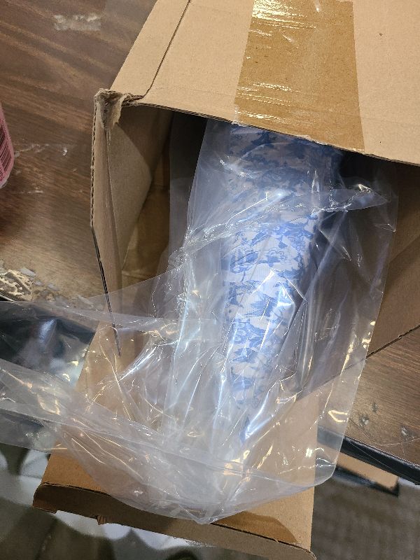 Photo 1 of 3 Set 14" 12" 10" Blue and White Christmas Tree Decor Chinoiserie Christmas Tree Table Decor Large Cone Porcelain Xmas Trees for Holiday Wedding Party Mantle Table Centerpiece Home Indoor Outdoor