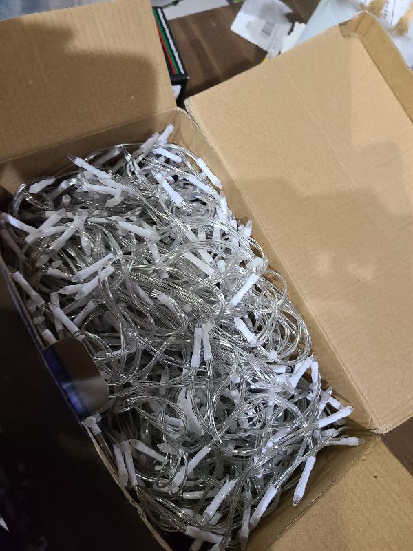 Photo 1 of 132FT 1332 LED Outdoor Christmas Lights - 296 Ice Drops, 12 Pro Modes with Timer Memory & Brightness, Waterproof Hanging Ice String Light for Holiday Wedding Garden Fence House Decor (Cool White)