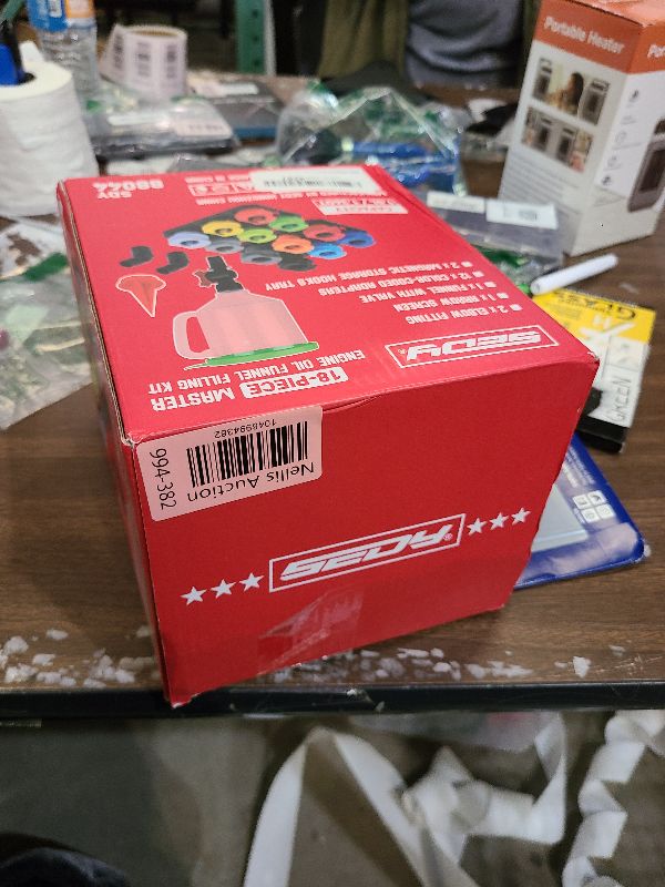 Photo 1 of 18-Piece Engine Oil Funnel Set, 1.59QT/1.5L Automotive Oil Funnel Kit with 12 Adapters, Elbow Fitting, Arrow Screen and Magnetic Storage Hooks Tray, Compatible with GM, Ford, BMW, Audi, Land Rover Etc