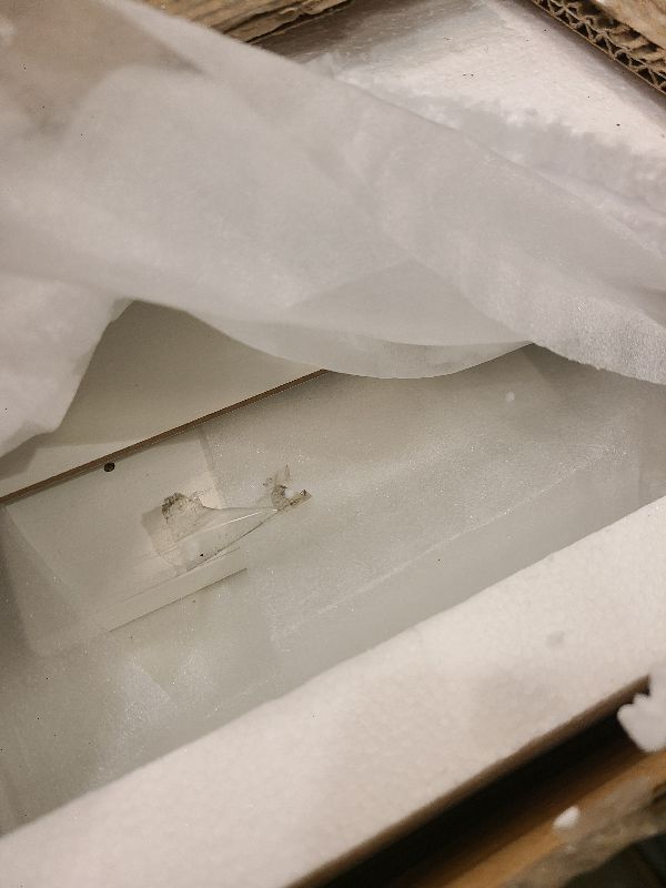 Photo 1 of SUPERJARE Vanity Desk with Drawers, 47 inch Computer Desk, Modern Simple Home Office Desks, Makeup Dressing Table for Bedroom - White and Gold, 7997G