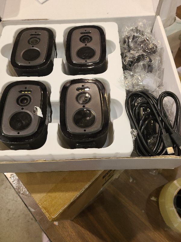 Photo 1 of 2.4G/5G WiFi Security Cameras Wireless Outdoor, 2K Home Security Camera with AI Motion Detection, Color Night Vision, IP66 Waterproof, 2-Way Audio, Siren, SD/Cloud, Works w/Alexa&Google Assistant 4PC