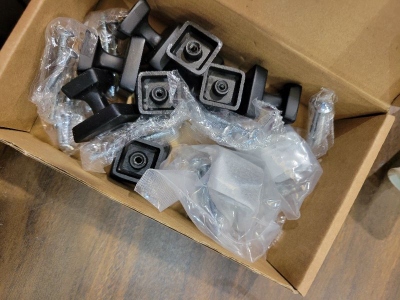 Photo 1 of 9BUILD 10 Pack 1.2 Inch Matte Black Cabinet Knobs Kitchen Cabinet Knobs Square Cabinet Knobs Zinc Cabinet Hardware Drawer Knobs Dresser Knobs Kitchen Knobs for Cabinets