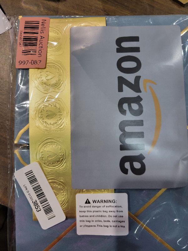 Photo 1 of 100 Pack A7 Envelopes 5 x 7 Envelopes with Gold Border for Office, Wedding Gift Cards, Invitations, Graduation, Baby Shower, Parties (Dusty-Blue, 5.32 x 7.28 Inches)