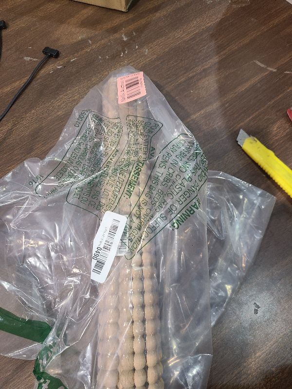 Photo 1 of 24Pcs Decorative Bobbin Wood Trim Half Round Wooden Beaded Molding Sticks Total 31.5ft Unfinished 3D Bead Pearl Wood Molding for DIY Decor, Cabinets, Home Wall, Furniture, Paneling, Board Projects