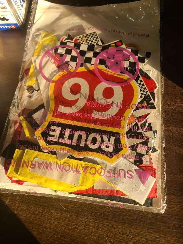 Photo 1 of 12Pcs Race Car Birthday Centerpieces for Children Car Racing Decorations for Race Car Birthday Supplies Race Car Party Supplies