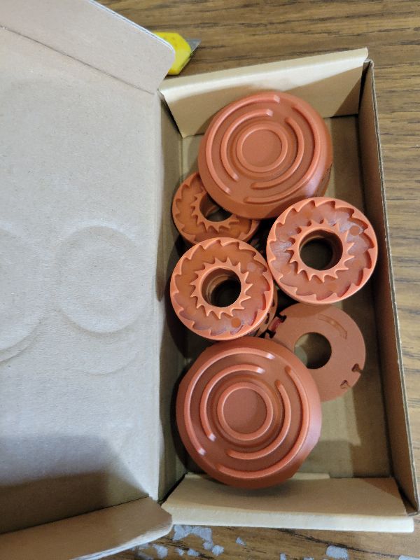 Photo 1 of 10 Pack Trimmer Spool Line for Worx,(WA0010)Replacement Trimmer Spool Line for Worx,Trimmer Line Refills 0.065 inch for Worx,Suitable for Worx String Trimmers(8 Pack Grass Trimmer Line,2 Trimmer Cap)