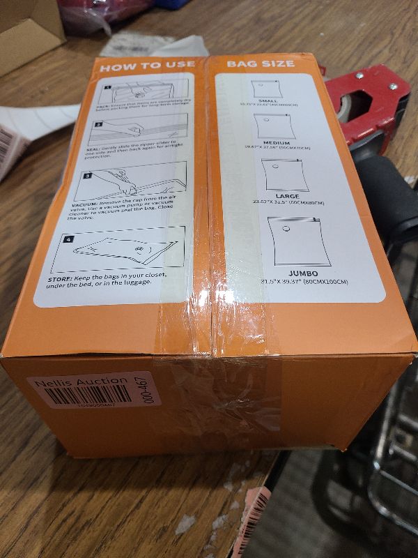 Photo 1 of 12 Pack Vacuum Storage Bags with Electric Pump, (3 Small, 3 Medium, 3 Large, 3 Jumbo) Vacuum Seal Bags for Clothing, Space Saver Bags for Travel, Luggage Compression Packing